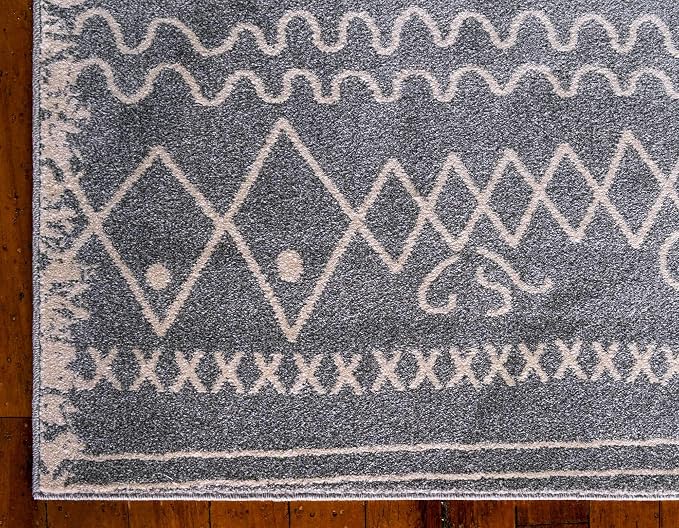 Unique Loom Fez Collection Tribal, Moroccan, Bohemian Area Rug (2' 0 x 3' 0 Rectangular, Gray/ Beige)