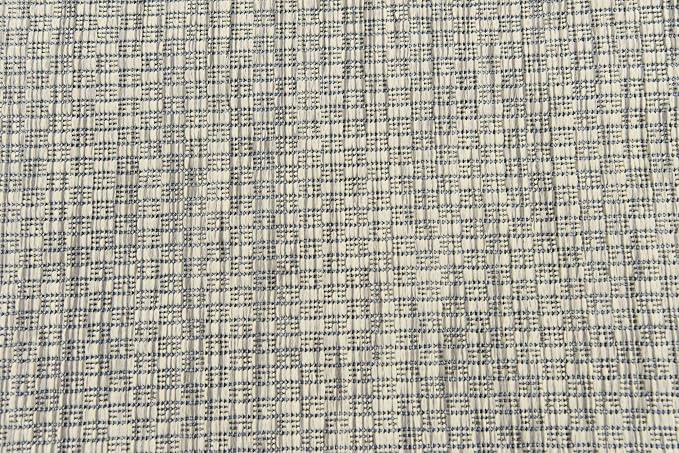 Unique Loom Collection Casual Transitional Solid Heathered Indoor/Outdoor Flatweave Area Rug (2' x 6' 1" Runner, Light Gray/Ivory)