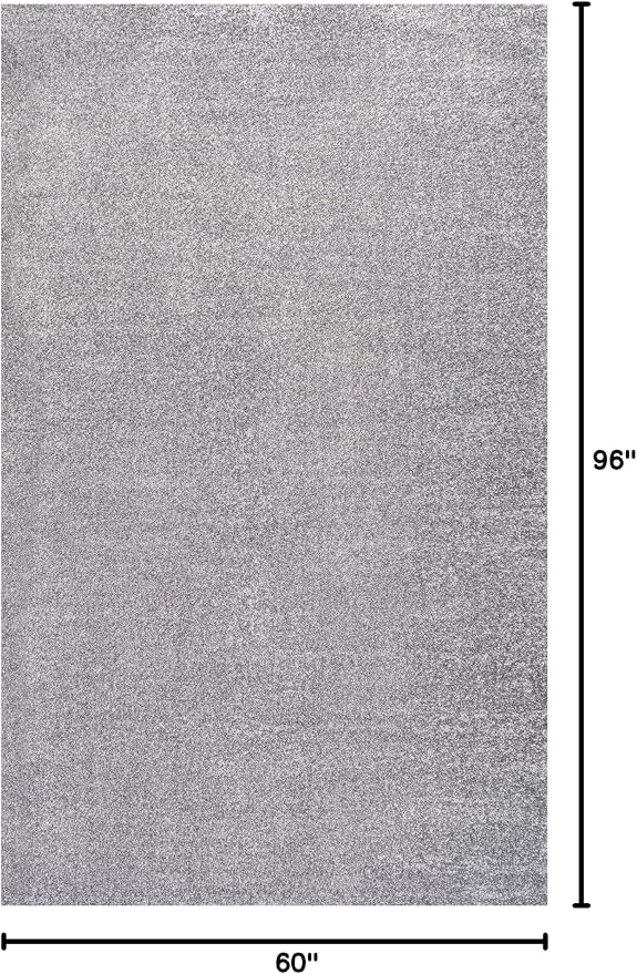JONATHAN Y Haze Solid Low-Pile Gray Indoor Area Rug 5x8, Coastal,Bohemian,Minimalist,Classic, Easy-Cleaning for Living Room,Bedroom,Kitchen,Pet Friendly,Non-Shedding (SEU100A-5)