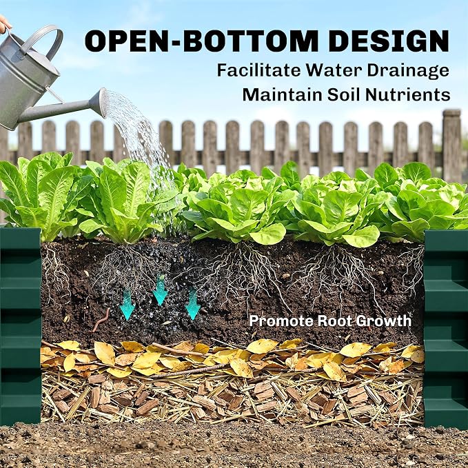 Outsunny Galvanized Raised Garden Bed, 4' x 2' x 1' Metal Planter Box, for Growing Vegetables, Flowers, Herbs, Succulents, Green