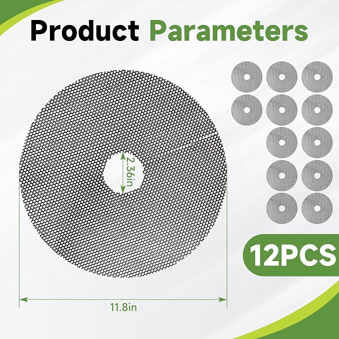 frtzal Plant Pot Grids - 11.8 Inch Cuttable Soil Cover Protector, Plant Covers from Animals Digging Stopper, Indoor Outdoor Plant Pot Cover(11.8IN-12PCS)