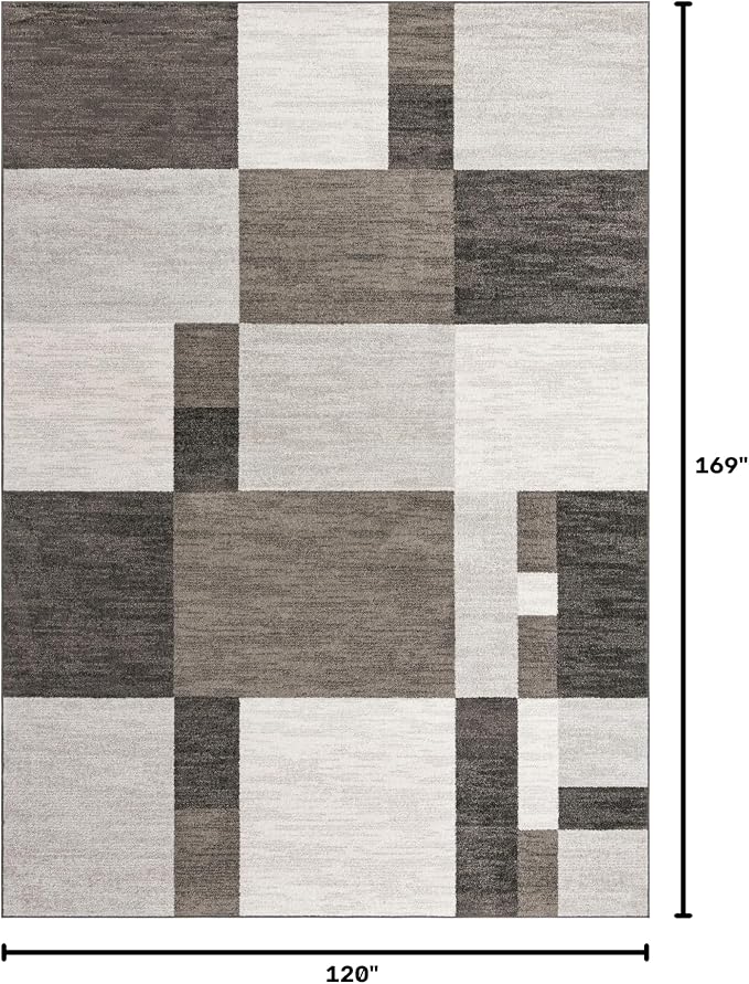Unique Loom Autumn Collection Area Rug - Providence (10' x 14' 1" Rectangle, Gray/ Ivory)