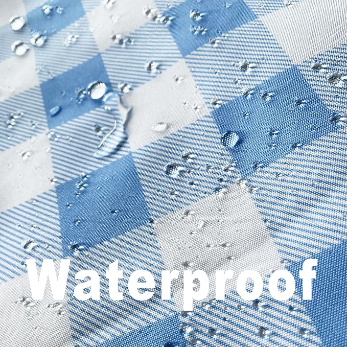 Waterproof Plaid Tablecloth Fabric - Square 58x58 Inch Classic Gingham Checker Table Cloth for Indoor/Outdoor Use - Buffalo Table Cover for Picnics, BBQs, and Parties