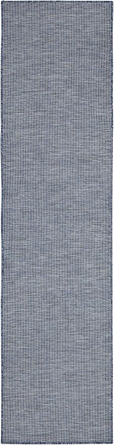 Nourison Home Positano Navy Blue 2'2" x 8' Area Rug - Easy Clean, Non Shedding, Bed Room, Living Room, Dining Room, Kitchen (8' Runner)