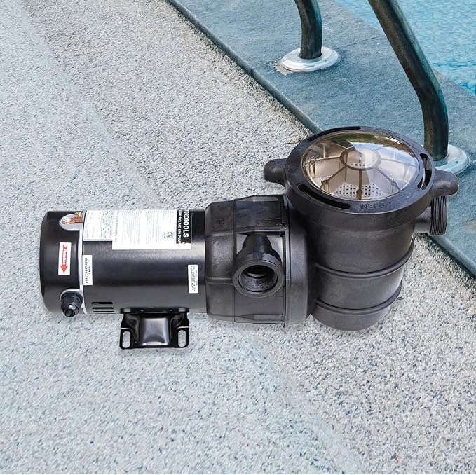 SWIMLINE HYDROTOOLS Above-Ground Pool Motor Pump, 2-Speed, Hydro-Flo 1 HP w/ 5280 GPH, Horizontal | Variable Dual-speed Above-ground Pool Pump, 1.0 HP, 5, 280 GPH, Horizontal Discharge, Strainer Basket, 115V, DOE-certified