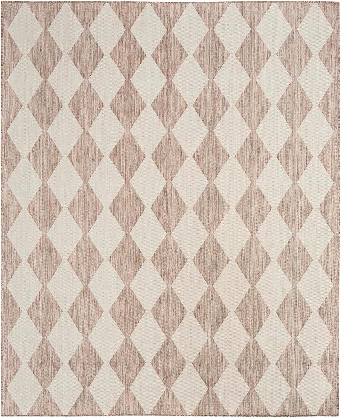 Nourison Home Positano Beige 9' x 12' Area Rug - Easy Clean, Non Shedding, Bed Room, Living Room, Dining Room, Kitchen (9' x 12')