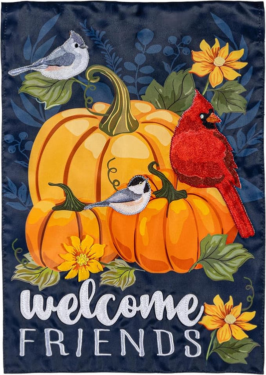 Evergreen Flag Fall Garden Flags Double Sided, Garden Flags for Outside Autumn Decorations for Home, Porch, Yard (Fall Pumpkins, 12x18 inch)