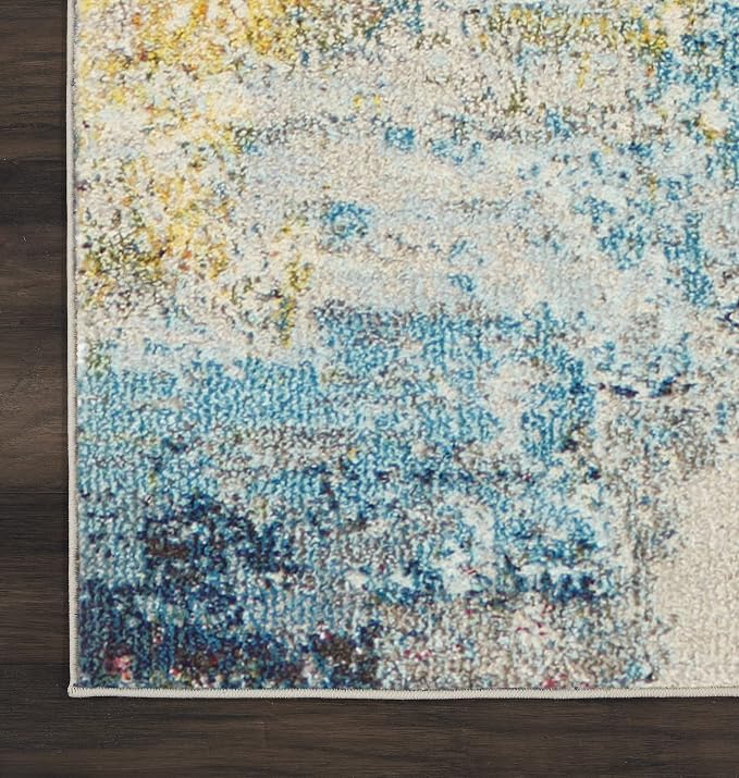 Nourison Home Celestial Sealife 2'2" x 3'9" Area Rug - Easy Clean, Non Shedding, Bed Room, Living Room, Dining Room, Kitchen (2' x 4')