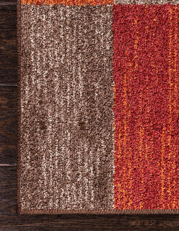 Unique Loom Autumn Collection Area Rug - Providence (7' 10" Square, Multi/ Beige)