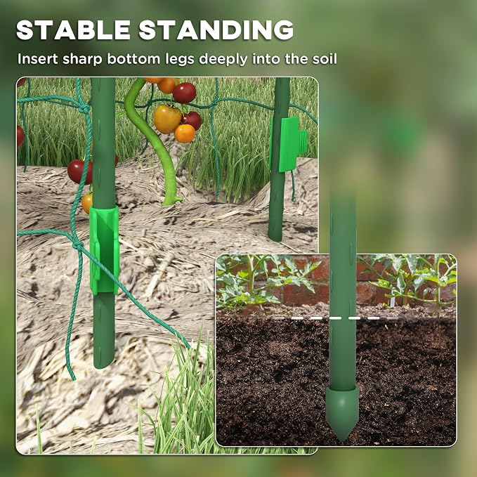Outsunny Cucumber Trellis, 6' Tall Arch Trellis for Climbing Plants Outdoor, A-Frame, with Plastic Coated Steel Frame and Climbing Net, Support Vegetables, Peas, Fruit & Vines, Green