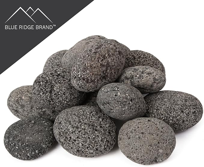 Lava Rock - 25-Pound Tumbled Lava Stones - 2" Black/Gray Lava Pebbles - Volcanic Rock - Landscaping Rocks - Medium