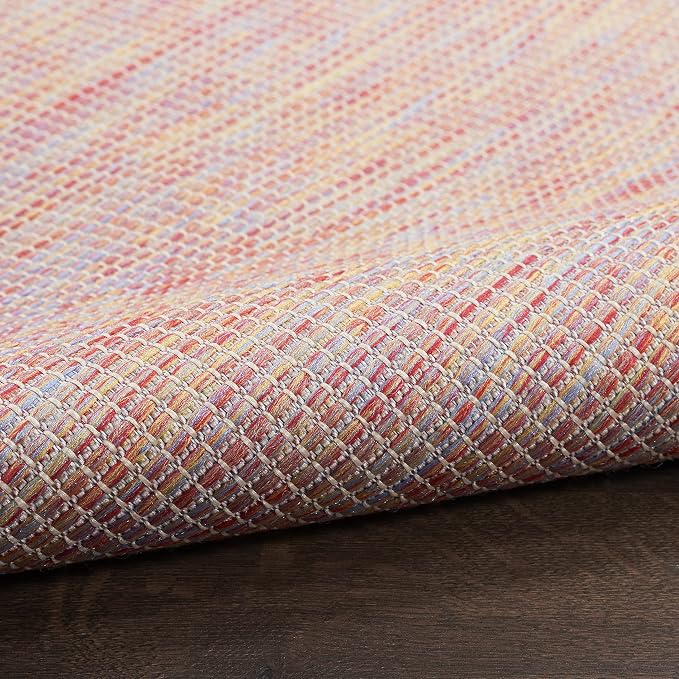 Nourison Home Positano Rainbow 5' x 7' Area Rug - Easy Clean, Non Shedding, Bed Room, Living Room, Dining Room, Kitchen (5' x 7')