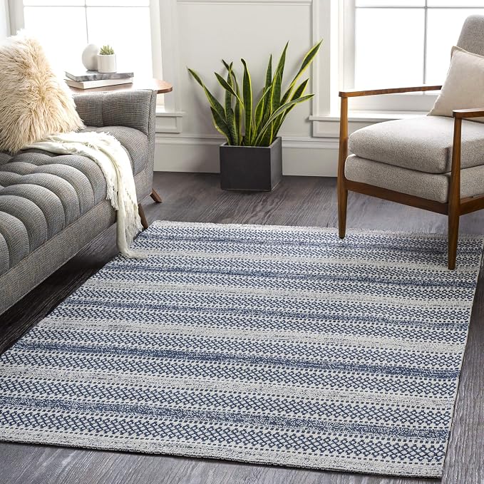Livabliss Tumnus Bohemian Tribal Area Rug,5' x 7'3",Dark Blue