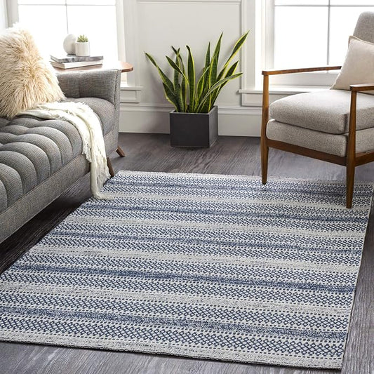 Livabliss Tumnus Bohemian Tribal Area Rug,5' x 7'3",Dark Blue