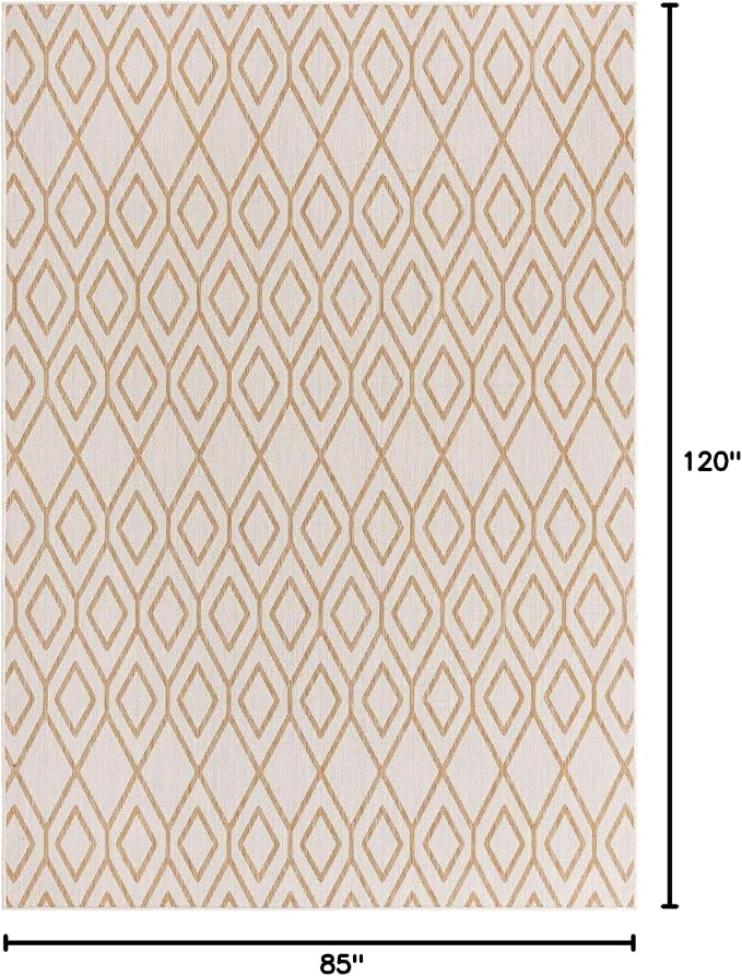 Jill Zarin Outdoor Collection Area Rug - Turks and Caicos (7' x 10' Rectangle Beige/Brown)