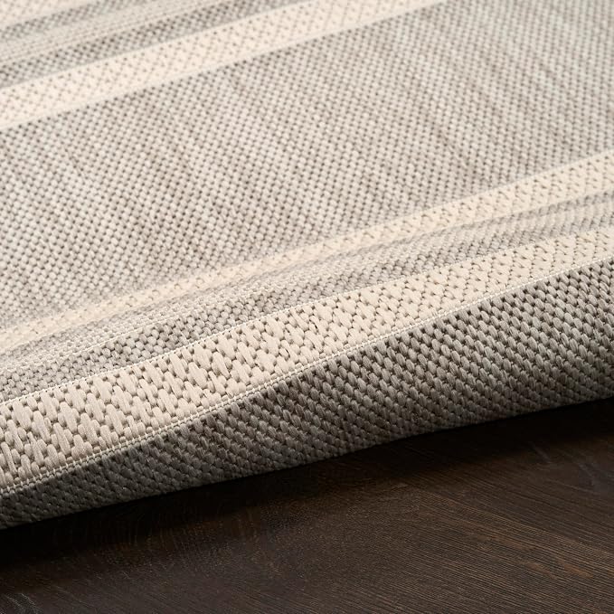 Nourison Home Horizon Indoor/Outdoor Grey 2' x 6' Area Rug - Easy Clean, Non Shedding, Bed Room, Living Room, Dining Room, Kitchen (6' Runner)