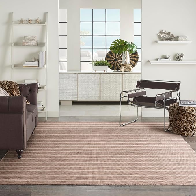 Nourison Home Positano Natural Ivory 9' x 12' Area Rug - Easy Clean, Non Shedding, Bed Room, Living Room, Dining Room, Kitchen (9' x 12')