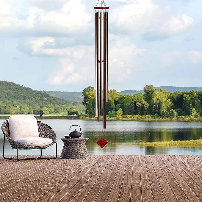Woodstock Wind Chimes of Venus Wind Chimes for Outside, 58" Bronze Large Deep Tone Wind Chime Décor for Outdoor Garden, Patio, Porch, Encore Collection