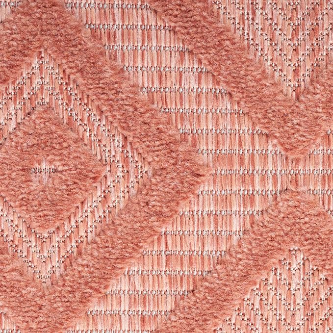 Nourison Home Versatile Coral Orange 7' x 10' Area Rug - Easy Clean, Non Shedding, Bed Room, Living Room, Dining Room, Kitchen (7' x 10')