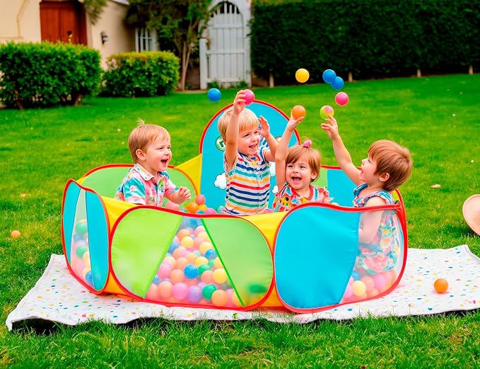 Ball Pit for Toddlers | Kids Ball Pit | Ball Pool for Babies | Piscina de Pelotas para Bebes | Playpen with Basketball Hoop and Zipper Storage Bag, 4 Ft/120CM C : Balls NOT Included
