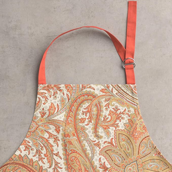 Maison d' Hermine Aprons for women with Pocket 100% Cotton (27.50"x31.50") | Adjustable Neck Strap & long ties Apron Men Chef Wedding Cooking Gardening Server Maid