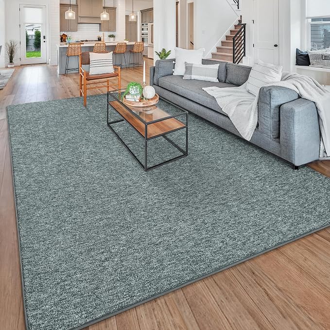 Chicrug Modern 5x8 Memory Foam Area Rugs for Bedroom Living Room | Low-pile Carpet Rug for Kids Playroom, Floor Rug for Bedside Dorm Dining Room Home, Grey and White