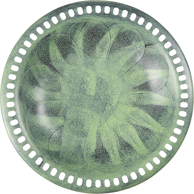 Backyard Expressions Outdoor Garden Bird Bath - Mint Green - Weather Resistant Polyresin - 27 Inch