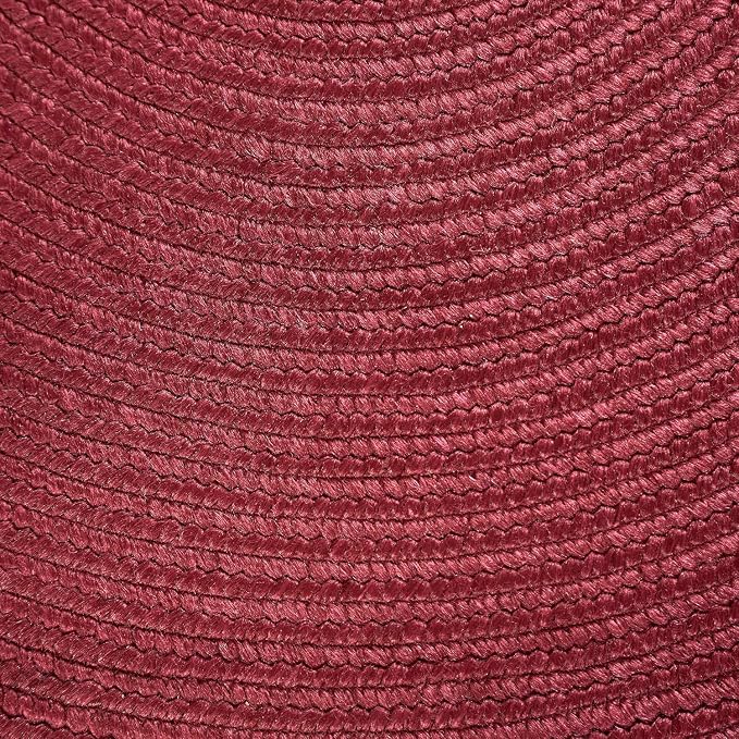 Superior Indoor Outdoor Area Rug, Handwoven Reversible Braided Home Decor for Living Room, Kitchen, Dining Room Floors, Patio, Front Porch, Deck, Modern, Boho, Farmhouse Style, 8' x 10', Burgundy