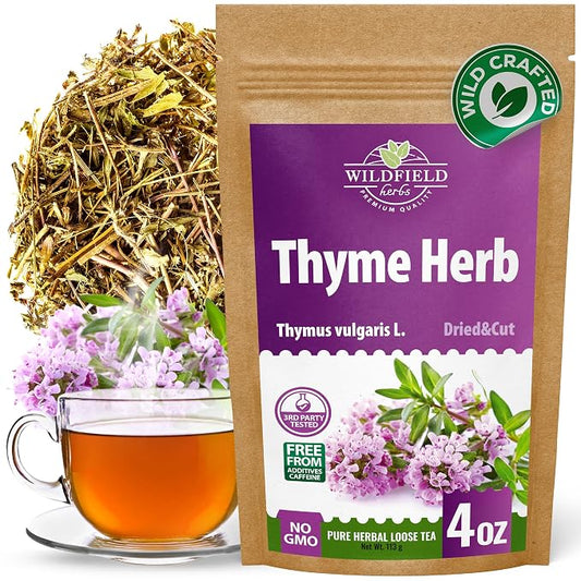 4 oz. Thyme Herbal Tea (Thymus Vulgaris) - 113g Dried Thyme Leaves Herb Tea Hierba De Tomillo