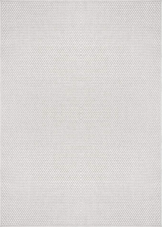CAMILSON Easy Jute Rug 9x12, Large Indoor Outdoor Off-White Farmhouse Area Rugs for Living Room Patio and Kitchen Rug, Solid Woven Design, Easy-Cleaning, Non Slip Washable Outside Carpet (9 x 12)