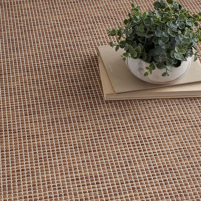 Nourison Home Positano Jute 5' x 7' Area Rug - Easy Clean, Non Shedding, Bed Room, Living Room, Dining Room, Kitchen (5' x 7')
