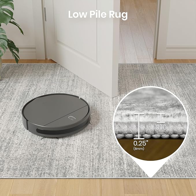 Valenrug 2x6 Runner Rug Non Slip, Washable Rug Runners for Hallways, Grey | Soft Low Pile, Thin & Lighweight Carpet, Folable Stain Resistant Modern Indoor 6ft Floor Mat for Living Room,Bedroom,Kitchen