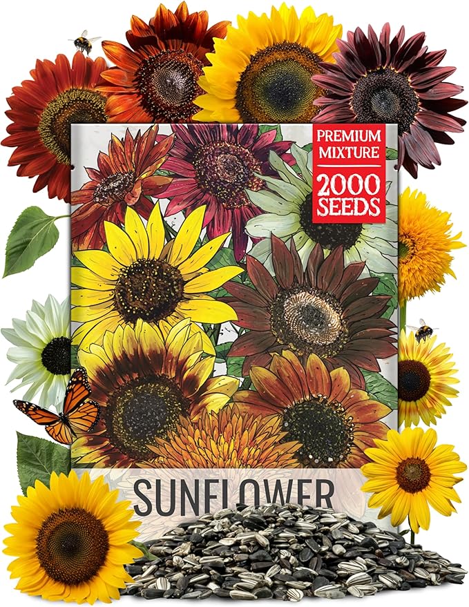 Seed Needs Sunflower Seeds to Plant Original Crazy Blend 2 Ounce Bulk Pack