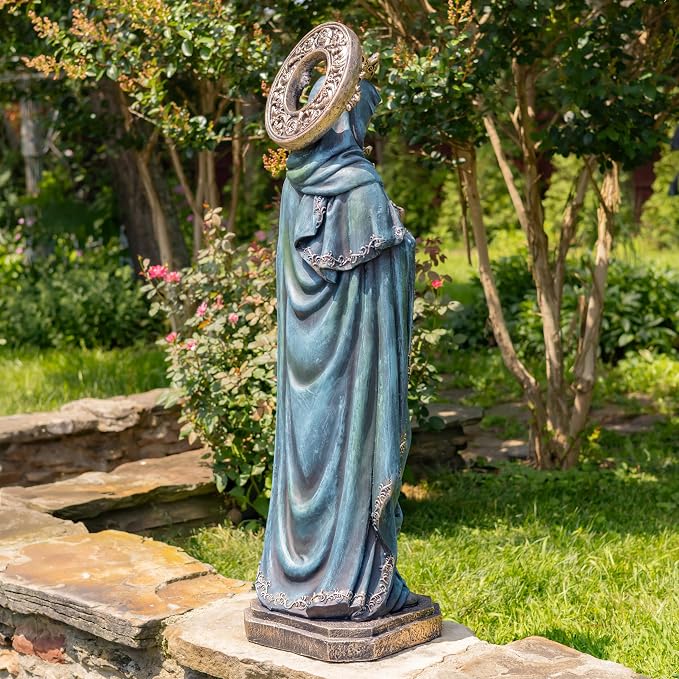 Zaer Ltd. Our Lady of Perpetual Help Garden Statue, 48" H, Magnesium Madonna with Child, Antique Grey or Bronze (Antique Bronze)