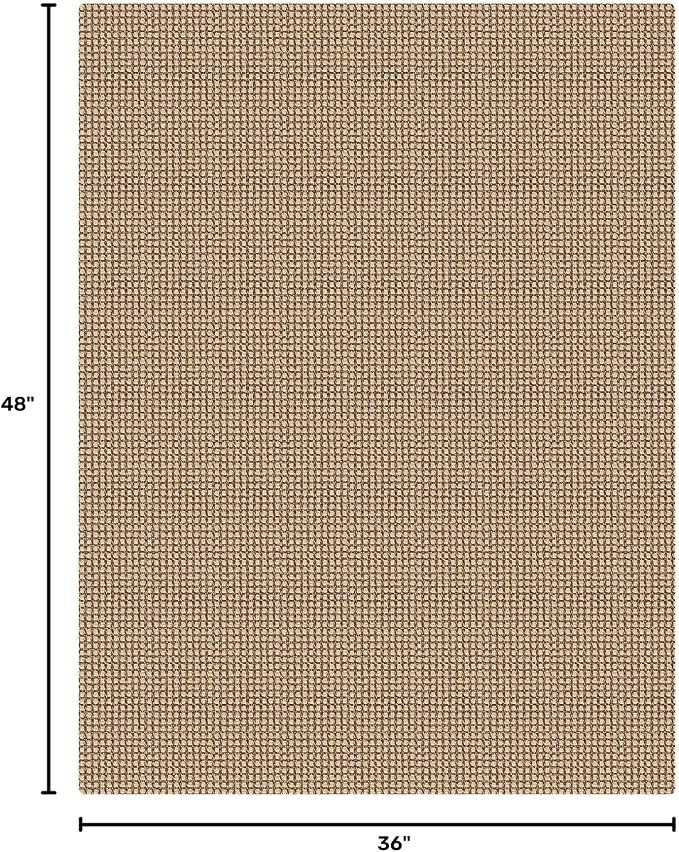 KOZYFLY Washable 3x4 Woven Entry Area Rug, Braided Throw Rugs for Entryway, Non Slip Door Mat Indoor Outdoor Entrance, Front Porch Foyer Carpet for Kitchen, mudroom, Bathroom, Orange Beige/Tan/Brown