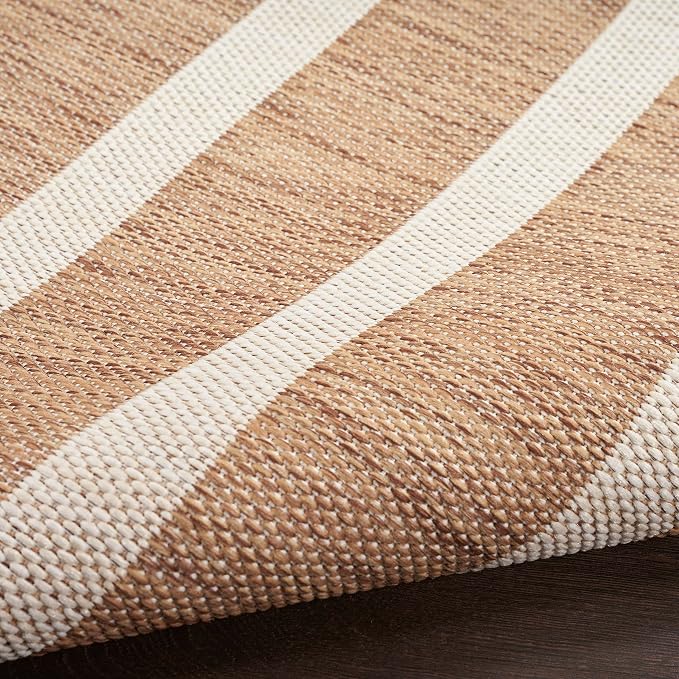Nourison Home Positano Jute Ivory 5' x 7' Area Rug - Easy Clean, Non Shedding, Bed Room, Living Room, Dining Room, Kitchen (5' x 7')
