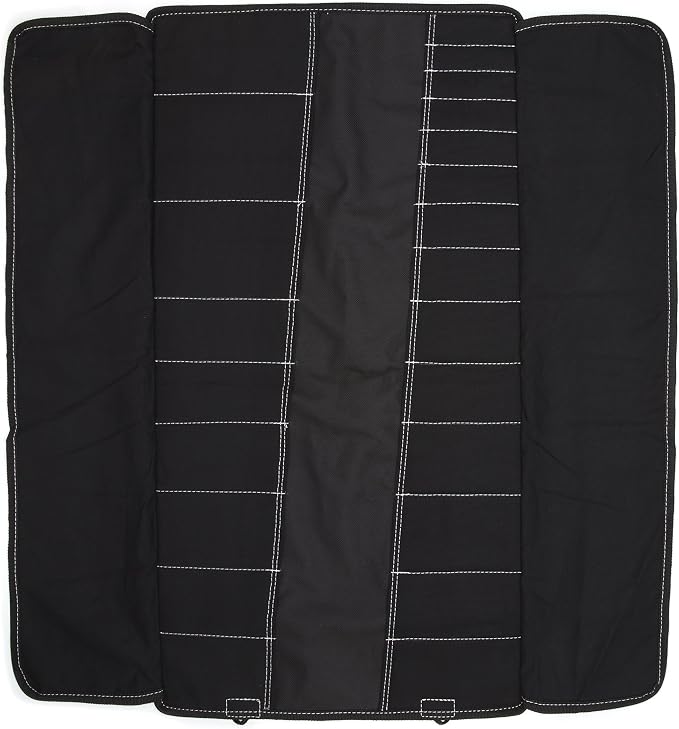 Dickies Large Wrench/Screwdriver Organizer Roll for Mechanics, 23 Tool Pockets, Durable Canvas Construction, 26 in. x 14.25 in. Unrolled, Black