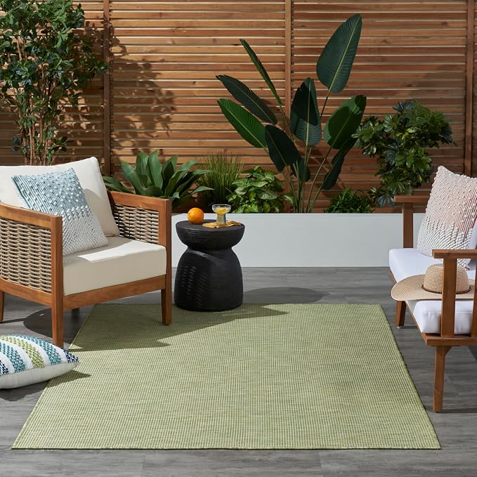 Nourison Home Positano Green 8' x 10' Area Rug - Easy Clean, Non Shedding, Bed Room, Living Room, Dining Room, Kitchen (8' x 10')