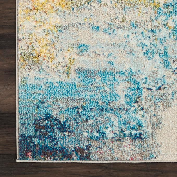 Nourison Home Celestial Sealife 7'10" x 10'6" Area Rug - Easy Clean, Non Shedding, Bed Room, Living Room, Dining Room, Kitchen (8' x 11')