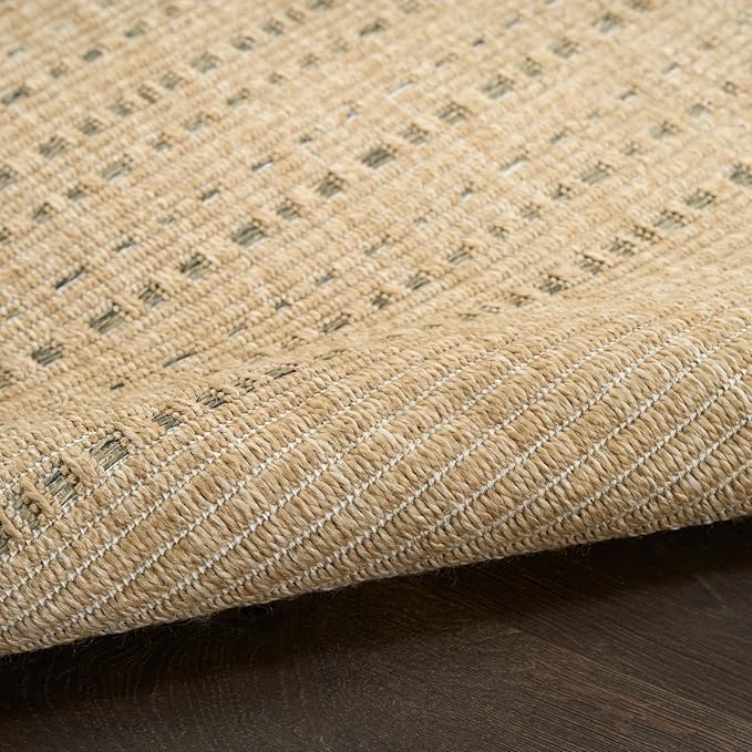 Nourison Home Tulum Taupe 10' x 14' Area Rug - Easy Clean, Non Shedding, Bed Room, Living Room, Dining Room, Kitchen (10' x 14')