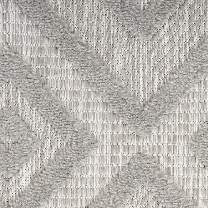 Nourison Home Versatile Silver Grey 6' x 9' Area Rug - Easy Clean, Non Shedding, Bed Room, Living Room, Dining Room, Kitchen (6' x 9')