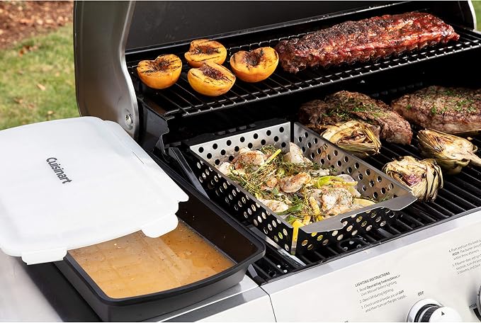 Cuisinart CMT-200 Marinade and Grilling Basket Set, Stainless Steel