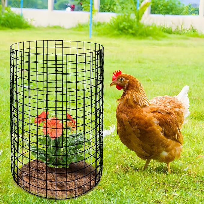 Adnee 15 Packs Wire Plant Protector from Animals, 12 x 12 Inches Metal Mesh Plant Cage Covers, Sturdy Garden Bunny Barricades Chicken Wire Cloche for Plants Shrubs Vegetables Flowers