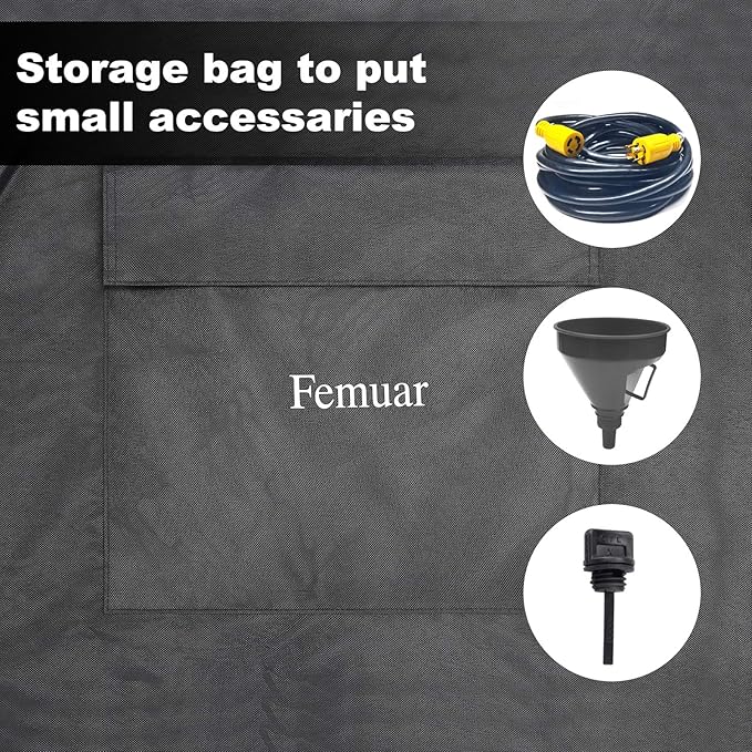 Outdoor Generator Covers Waterproof Heavy Duty 600D Oxford Portable Generator Cover Universal for 5000-10000 Watt Portable Generators ,32x24x24 in