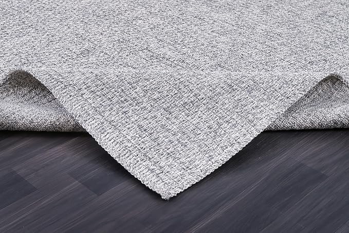 Luul Home Easy Jute Rugs 2x3 Gray Color Living Room Indoor Outdoor Door Mat for Farmhouse Patio and Kitchen Rug High Traffic Washable Easy to Clean Solid Boho Woven Design Outside Carpet (2 x 3)