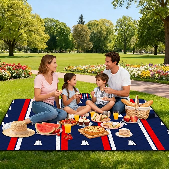 Extra Large Picnic Blanket 80" x 80", Waterproof Sandproof Foldable Picnic Mat for Beaches,Picnics,Camping,Parks,Park.Lighthouse