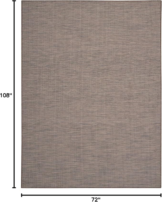 Nourison Home Positano Natural 6' x 9' Area Rug - Easy Clean, Non Shedding, Bed Room, Living Room, Dining Room, Kitchen (6' x 9')