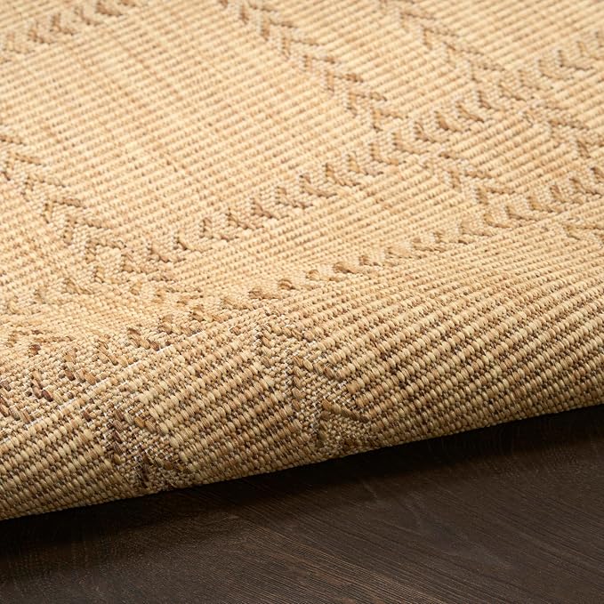 Nourison Home Horizon Indoor/Outdoor Natural 6' x 9' Area Rug - Easy Clean, Non Shedding, Bed Room, Living Room, Dining Room, Kitchen (6' x 9')