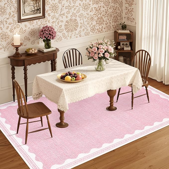 GarveeHome Scalloped Rug