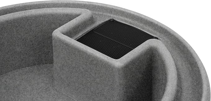 Good Ideas IMP-D50-DR-LIG Impressions Darkened Ribs Downton Rain Saver Barrel, 50 Gallon, Light Granite